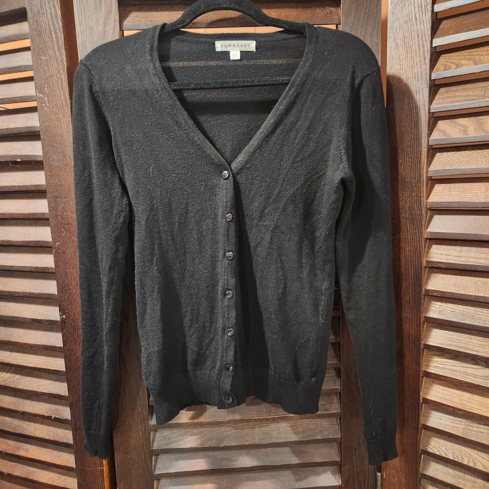 DownEast Charcoal Knit Top
